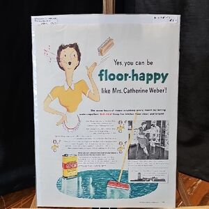 Vintage Floor Cleaner Advertisement
